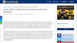 
                            6. Check POP3 or IMAP Email from Web Browser with Mail2Web ... - Mai2web Login