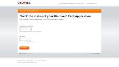 Check Status - Discover - Card Services, Banking & Loans