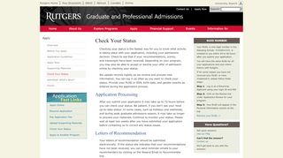 
                            8. Check Your Status | Graduate and Professional Admissions - Rutgers Msw Application Portal