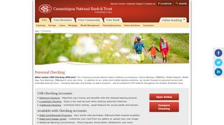 
Checking - Canandaigua National Bank  
