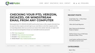 
                            8. Checking Your PTD, VERIZON, DEJAZZD, or WINDSTREAM ... - Windstream Employee Email Portal