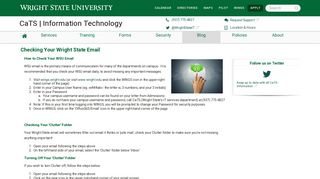 
                            4. Checking Your Wright State Email | CaTS | Information ... - Wright State Student Portal