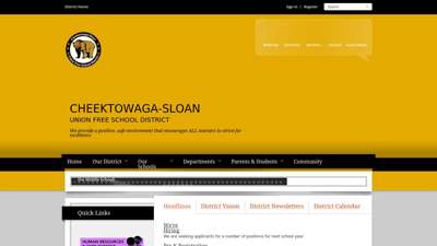 
Cheektowaga-Sloan Union Free School District / Homepage
