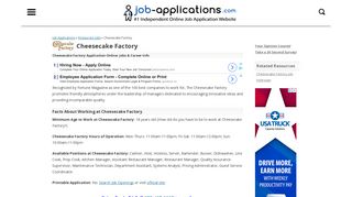 
Cheesecake Factory Application, Jobs & Careers Online
