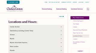 
                            6. Chelsea Groton Bank Locations & Hours - Chelsea Groton Bank Online Banking Portal