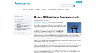 
                            3. Chemcel FCU joins Shared Branching network - Chemcel Federal Credit Union Portal