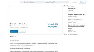 
                            5. Chenelière Éducation | LinkedIn - Cheneliere Education Portal
