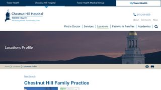 Chestnut Hill Family Practice - Chestnut Hill Hospital - Tower Health - Chestnut Hill Hospital Patient Portal