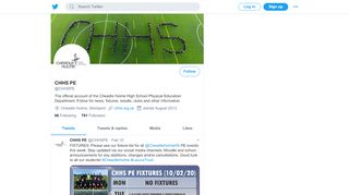 
                            8. CHHS PE (@CHHSPE) | Twitter - Cheadle Hulme High School Moodle Portal