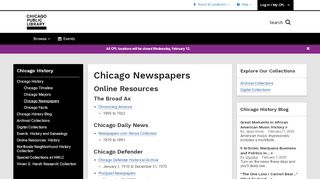 
                            8. Chicago Newspapers | Chicago Public Library