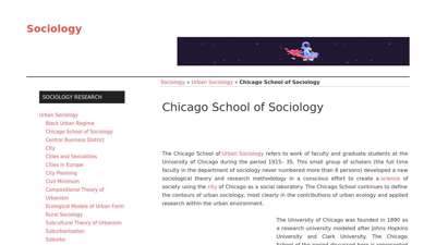 Chicago School of Sociology - Urban Sociology - iResearchNet