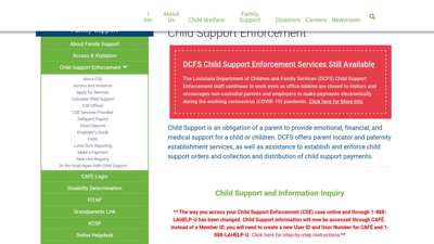 Child Support Enforcement  Louisiana Department of ...