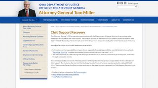 
                            8. Child Support Recovery | Iowa Attorney General - Child Support Recovery Iowa Portal