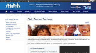 
                            1. Child Support Services | Arizona Department of Economic ...