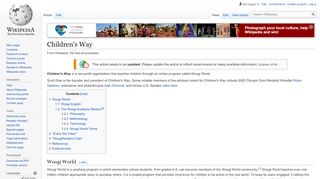 
                            4. Children's Way - Wikipedia - Woogiworld Portal Page