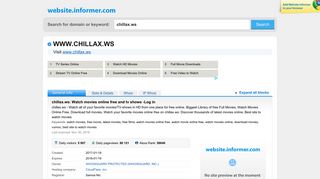 
                            2. chillax.ws at WI. chillax.ws: Watch movies online free and tv ... - Chillax Movies Login