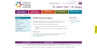 
                            1. CHIRP help and support - How to contact us - The Children's Panel ... - Children's Hearings Information And Resource Portal