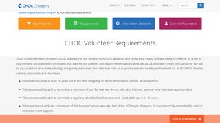 
                            4. CHOC Volunteer Requirements - CHOC Children's - Choc Volunteer Portal