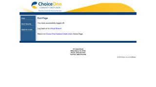 
                            3. Choice One Federal Credit Union - Choice One Fcu Virtual Branch Login