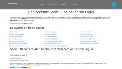 choicecentral.com - ChoiceCentral Login