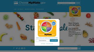 
                            6. ChooseMyPlate: Welcome to MyPlate - The Daily Plate Portal