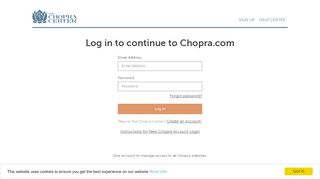 
                            5. Chopra Account - Login - The Chopra Center - Chopra Center Meditation Portal
