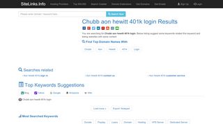 
                            4. Chubb aon hewitt 401k login Results For Websites Listing - Aon Hewitt Ace 401k Login