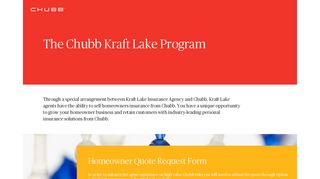 
                            5. Chubb Kraft Lake Program in the U.S. - Chubb - Kraft Lake Insurance Portal