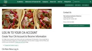 
                            9. CIA Account Login | Culinary Institute of America - International Culinary Center Student Portal