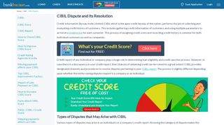 
CIBIL Dispute | How to resolve CIBIL Disputes - BankBazaar  
