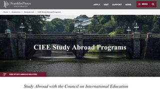 CIEE Study Abroad Programs | Franklin Pierce University - Ciee Login Canvas