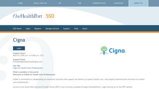 
                            4. Cigna | One Health Port - Great West Health Insurance Provider Portal