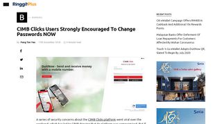 
                            6. CIMB Clicks Users Strongly Encouraged To Change ... - Www Cimbclicks Com My Portal