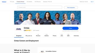 
                            4. Cintas Careers and Employment | Indeed.com - Cintas Careers Sign In