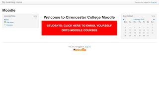 
                            7. Cirencester College Moodle - Cirencester College Portal