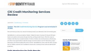
                            8. Citi Credit Monitoring Services Review - StopIdentityFraud.org - Citi Credit Monitoring Portal