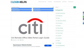 Citi Remote Office Web Portal Login Guide - Loginhelps.org - Citi Remote Office Web Portal