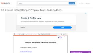 
                            8. Citi s Online Referral (emgm) Program Terms and Conditions ... - Citibank Referral Dashboard Login