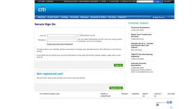 
                            1. Citi Secure Sign-on - Credit Card Offers & Account Login
