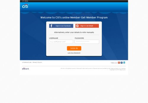 
                            1. Citibank Referral Program | Browser Compatibility - Citibank Referral Dashboard Login