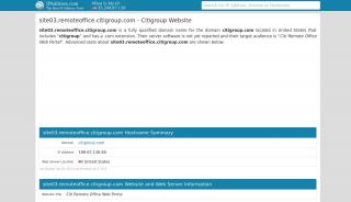 Citigroup - Citi Remote Office Web Portal - Citi Remote Office Web Portal