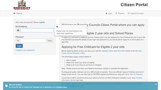 
                            1. Citizens Portal - Logon - Barnsley Council School Admissions Portal