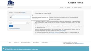 
                            5. Citizens Portal - Logon - Southampton City Council - Lcc Schools Portal