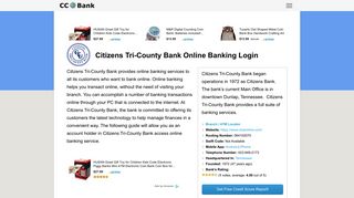 
                            4. Citizens Tri-County Bank Online Banking Login - CC Bank - Citizens Tri County Bank Mobile Portal