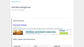 
                            3. Citrix Access Gateway: one.facs.nsw.gov.au - One Facs Citrix Login
