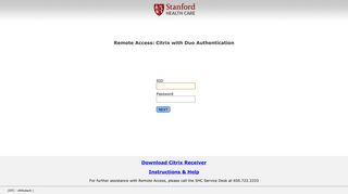 
                            2. citrix.stanfordhealthcare.org - Stanford Remote Access Portal