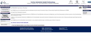 
                            2. CITROEN Service Portal - Certus Autoteile Online-Shop - Citroen Service Portal Zugang
