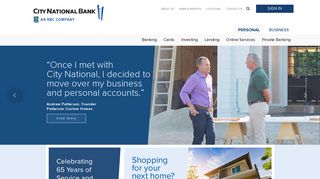 
City National Bank: Personal Banking Solutions  
