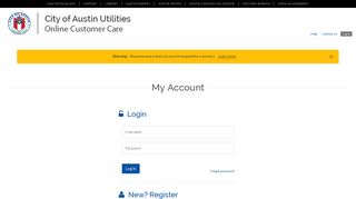 
                            2. City of Austin Utilities - Coautilities Com Portal