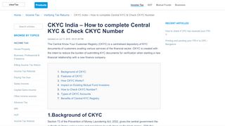 
                            6. CKYC India - How to complete Central KYC Registry & CKYC ... - Ckyc Identifier Portal